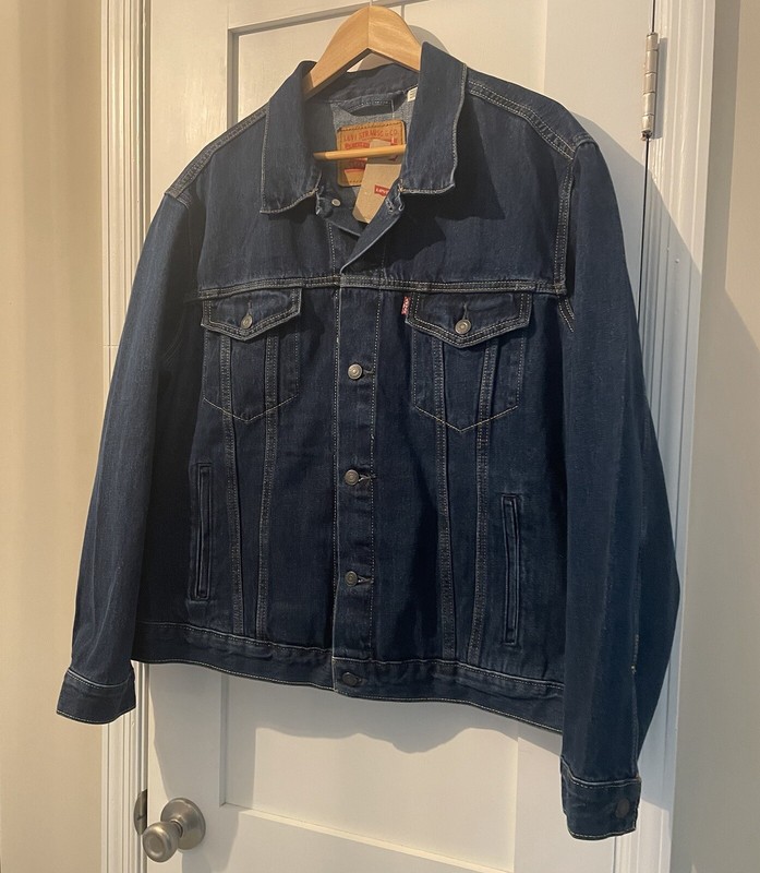 Levi's Men’s Original Denim Trucker Jacket Sz: XL Colusa Dark Wash MSRP $89.50 gallery