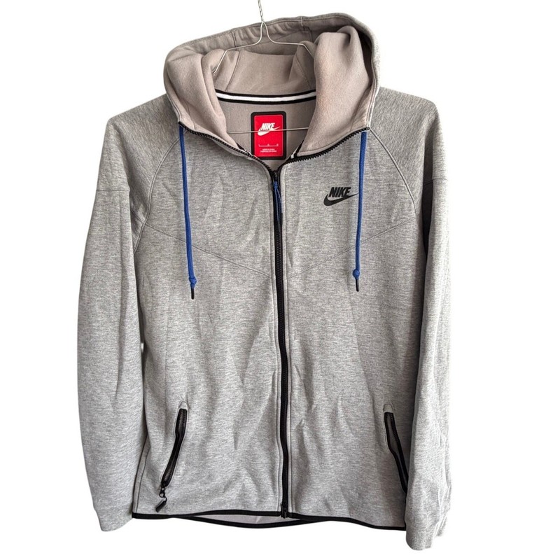 Nike Gray Tech Fleece Windrunner Hoodie (2nd Generation Cassic zip up) Sz L