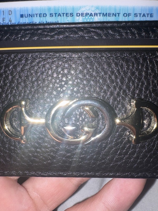 Gucci Men's Black Logo Card Case Wallet, Solid, Credit Card Feature gallery