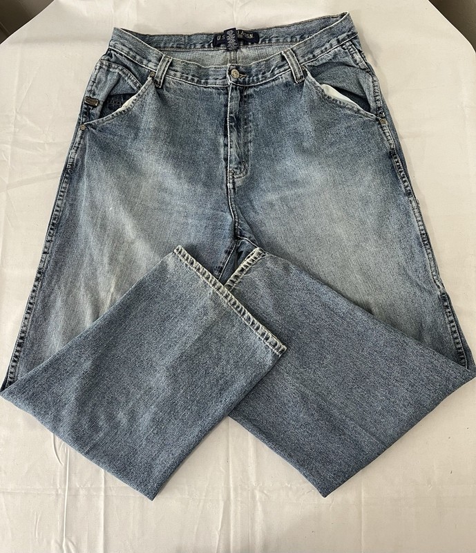US Polo Association Y2K 90’s Men’s Jeans Baggy Carpenter 36 X 30 Denim Blue