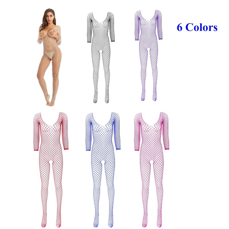 Women Bodysuit Sexy-Lingerie Fishnet Body-Stocking Babydoll Sleepwear Nightwear gallery