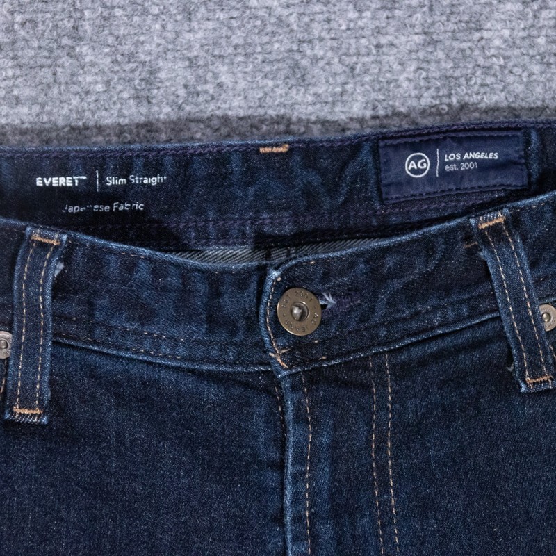 AG Adriano Goldschmeid Everett Slim Straight Blue Stretch Jeans 32x30 Japanese gallery