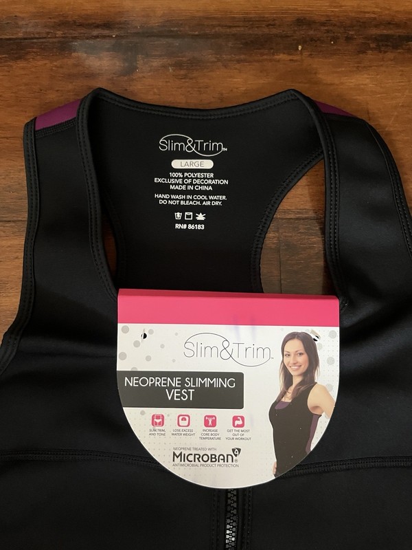 Slim & Trim Women's Neoprene Vest - Black and Purple gallery