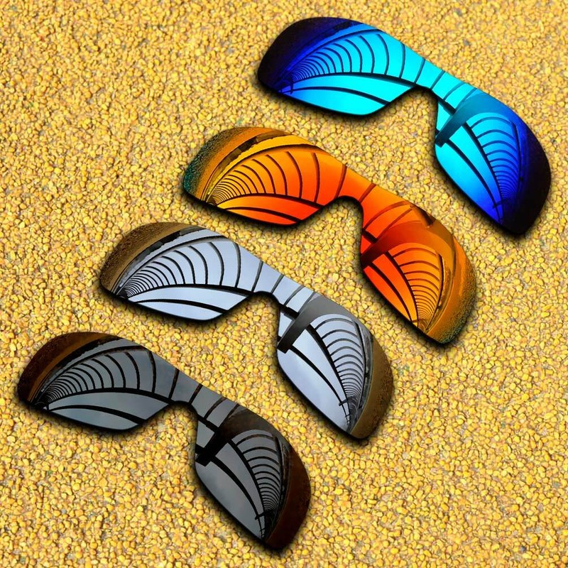 4 Pieces Lens Replacement for-Oakley Antix Polarized-Black&Silver&Ice Blue&Red