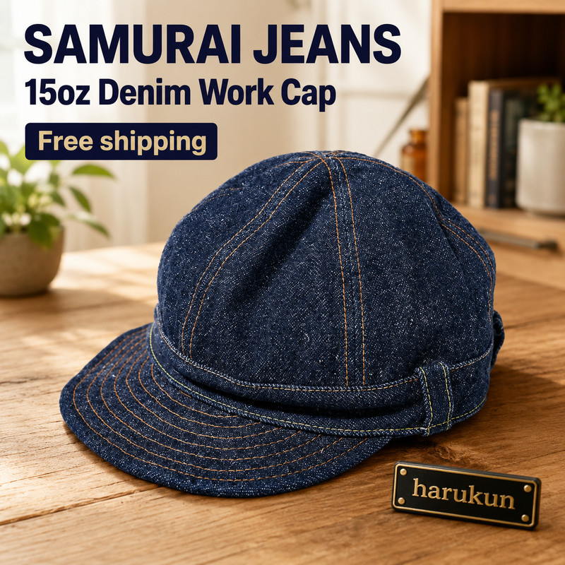 SAMURAI JEANS SJ201WC-510XX15ozII Otokogi Denim Work Cap Indigo New