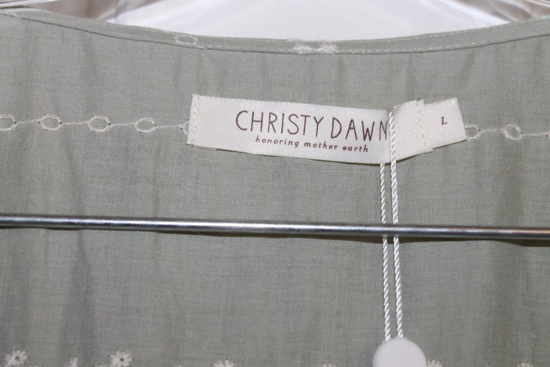 Christy Dawn Alana Seafoam Embroider Dress NWT Maxi Prairie Cottagecore Boho L gallery