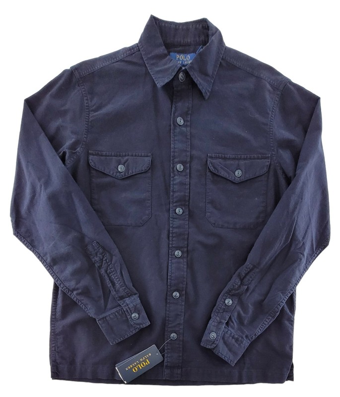 NWT Polo Ralph Lauren Navy Blue Garment-Dyed Oxford Shirt Men’s S $148