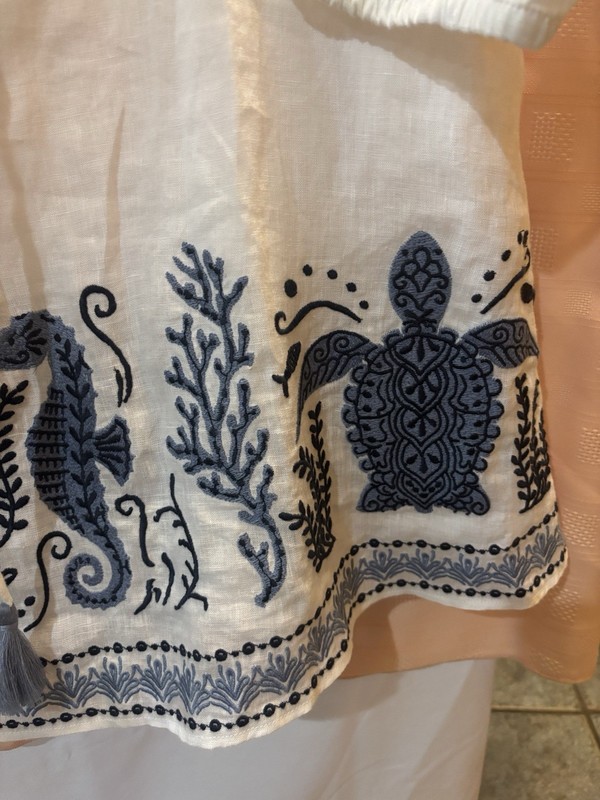 Spartina 449 Hamilton Embroidered Sea Life Wynona Dress NWT Size XL gallery