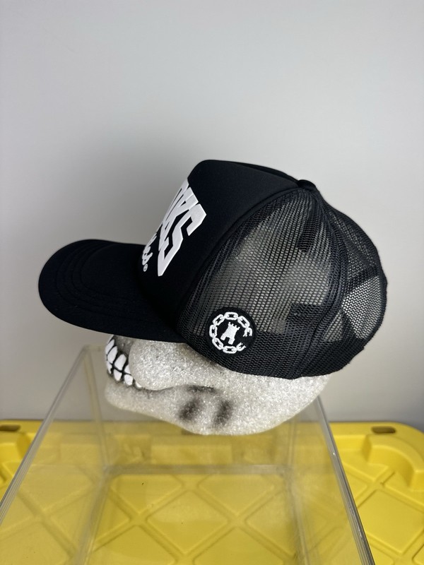 Vintage Crooks & Castles Snapback Hat Y2K Chain Logo Black White Mesh Back Cap gallery