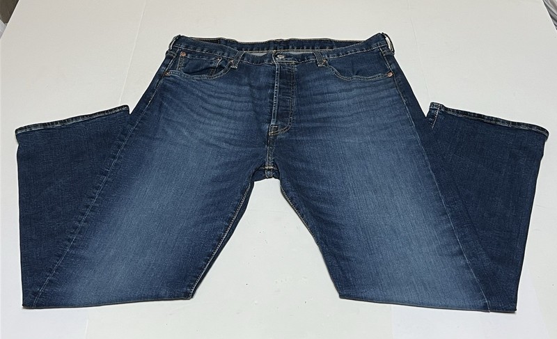Levis 501 Jeans Mens Tag 38×30 Meas 38×29 Blue 501 Straight Button Fly Denim