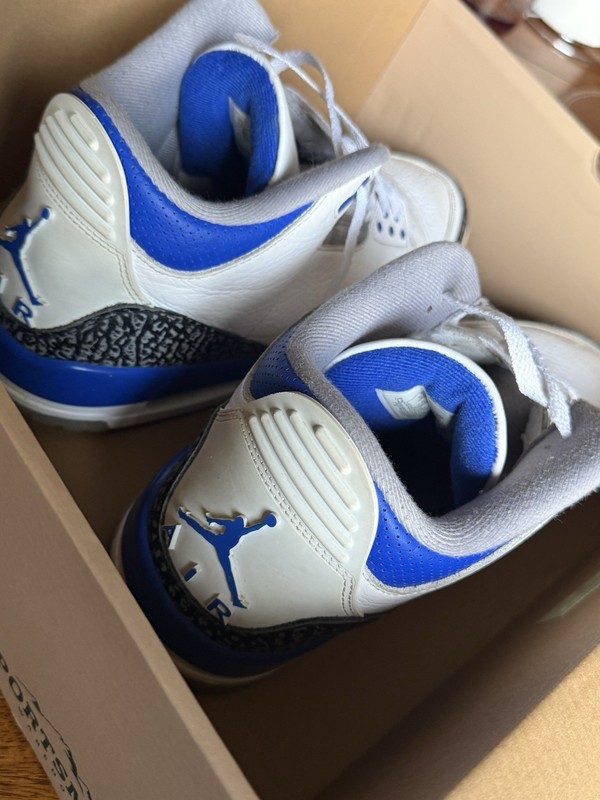 Jordan Air Jordan 3 Retro Racer Blue not original lace, no box Size 12 gallery