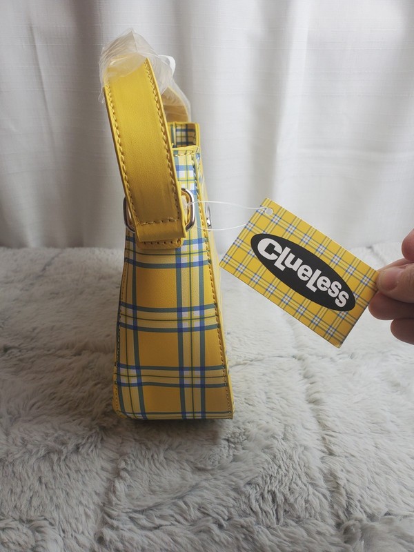 NWT Clueless Movie Yellow & Blue Plaid Ladies Purse Handbag 90s Style Retro FLAW gallery