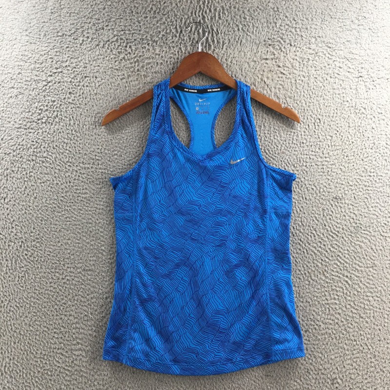 Nike Tops Womens Medium Tank Blue Pullover Sleeveless Round Neck Casual Comfort