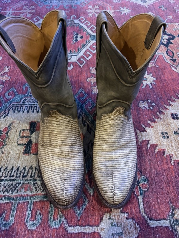Tecovas Nash Relic Lizard Boots Size 10EE