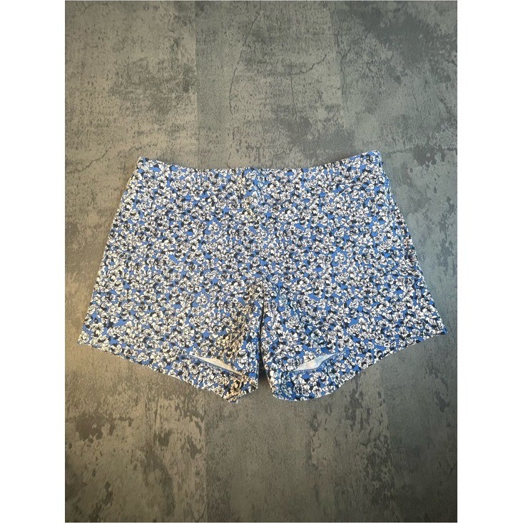 J. Crew Blue and White Floral Bike Shorts