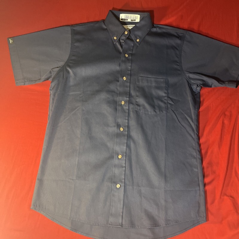 ARAMARK SHORT-SLEEVE INDUSTRIAL WORK SHIRT 65% POLY/35% COTTON SIZE:SMLR