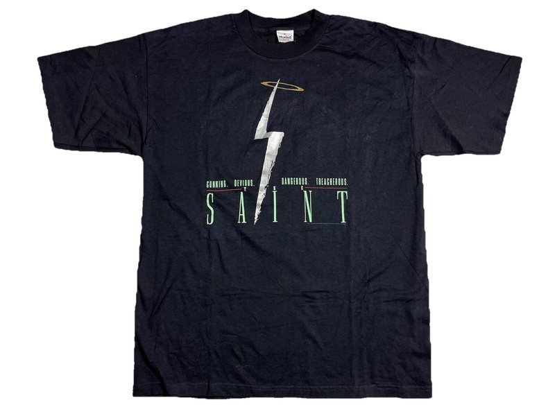 Vtg 1990s Paramount Pictures The Saint Black Single Stitched Movie Promo T-Shirt