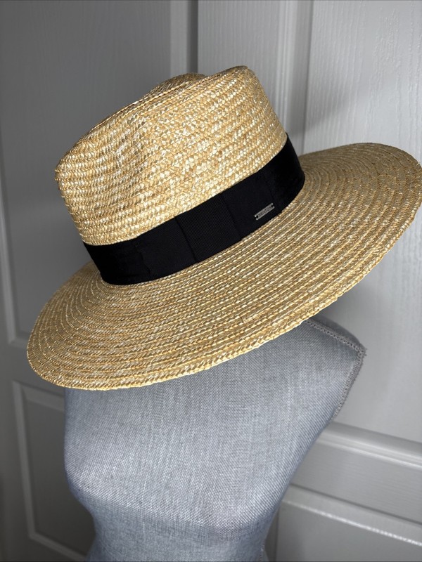 Brixton Joanna Straw Sun Hat Women Size L 7 1/2 60cm