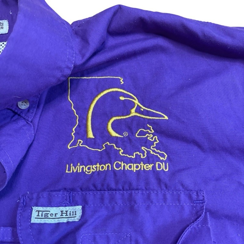 Tiger Hill Purple Fishing Shirt XL Livingston Chapter DU Short Sleeve Vented gallery