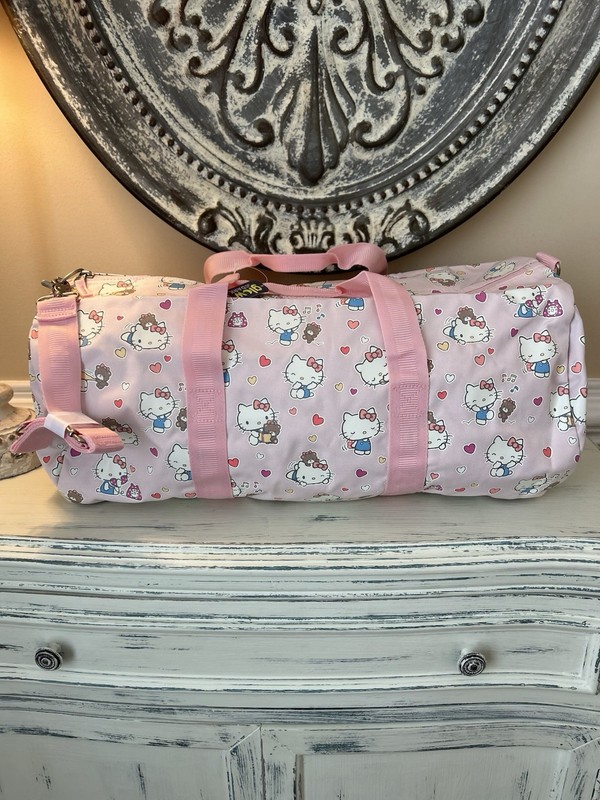 Pottery Barn Kids Mackenzie GID Hello Kitty Large Duffle Bag No Mono NWOT READ