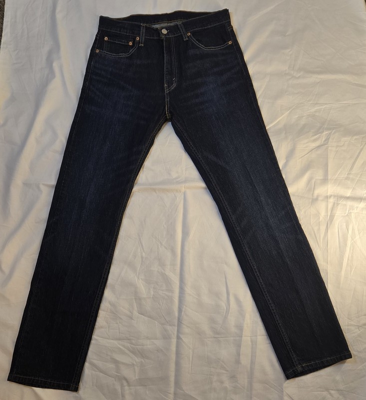 Levi’s 505 Regular Fit Jeans Men’s 32×32 Dark Wash Straight Leg Denim Red Tab
