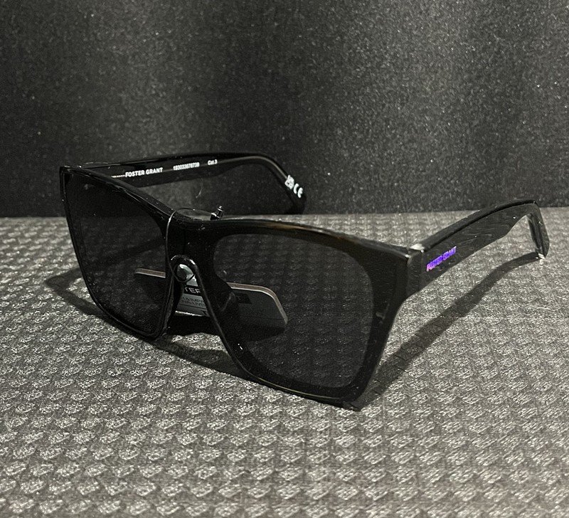 Foster Grant scratch & impact resistant Sunglasses T03 BLACK 100% UVA-UVB