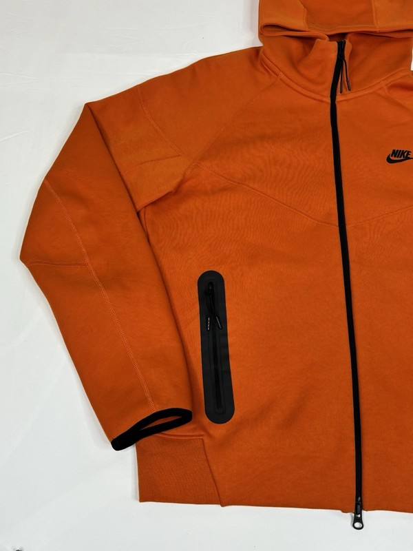 Nike Tech Fleece Windrunner Full Zip Hoodie Jacket Men's Medium Orange FB7921 gallery