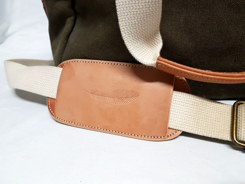 BIRDLING OVERNIGHTER MOSS CANVAS DUFFLE WEEKENDER TRAVEL BAG gallery