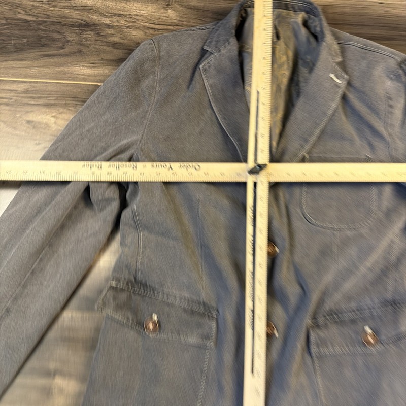 JEEP Denim Jacket Blazer Mens M Washed Grey gallery
