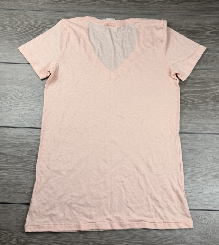 Victorias Secret Pink Women’s Short Sleeve V Neck T Shirt Peach Large New gallery