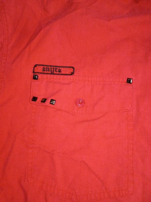 Enyce Men's Red Short Sleeve Shirt, Size Extra Large, Button-Up, Hip-Hop, Y2K gallery