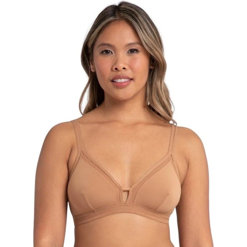 Lively Bralette Mesh Wireless Women Size 1 Toasted Almond Nude Minimalist 42268
