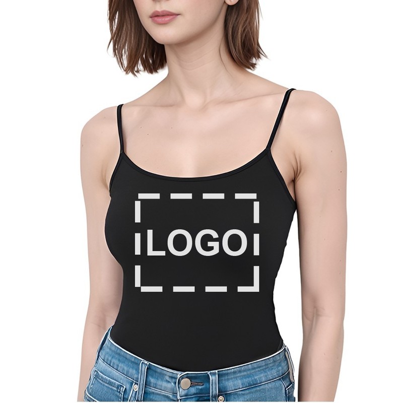 Custom Women Camisole Tank Tops PRINTED Personalized Basic Cami Spaghetti Strap
