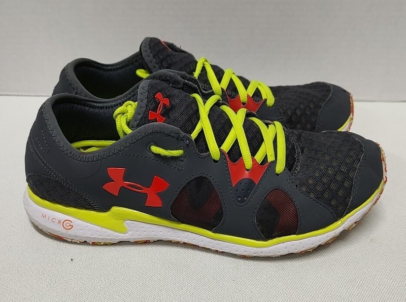 Under Armour Mens 4D-Foam Micro G Running Shoes Size 8 - Gray, Red, Yellow gallery