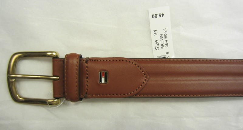 TOMMY HILFIGER MENS LEATHER BELT BLACK OR BROWN 32 34 36 38 40 42 NWT MSRP $45