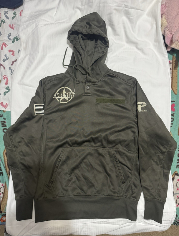 Army Performance US Army Graphic Fleece Pullover Hoodie Green Men’s S