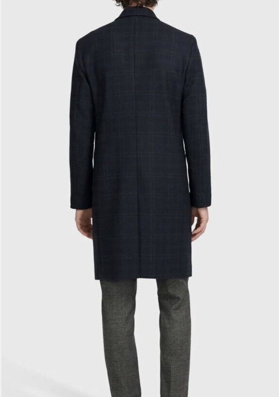 NWT Theory Men’s Baltic Multi Kensington Plaid Coat Size XXL $895 gallery