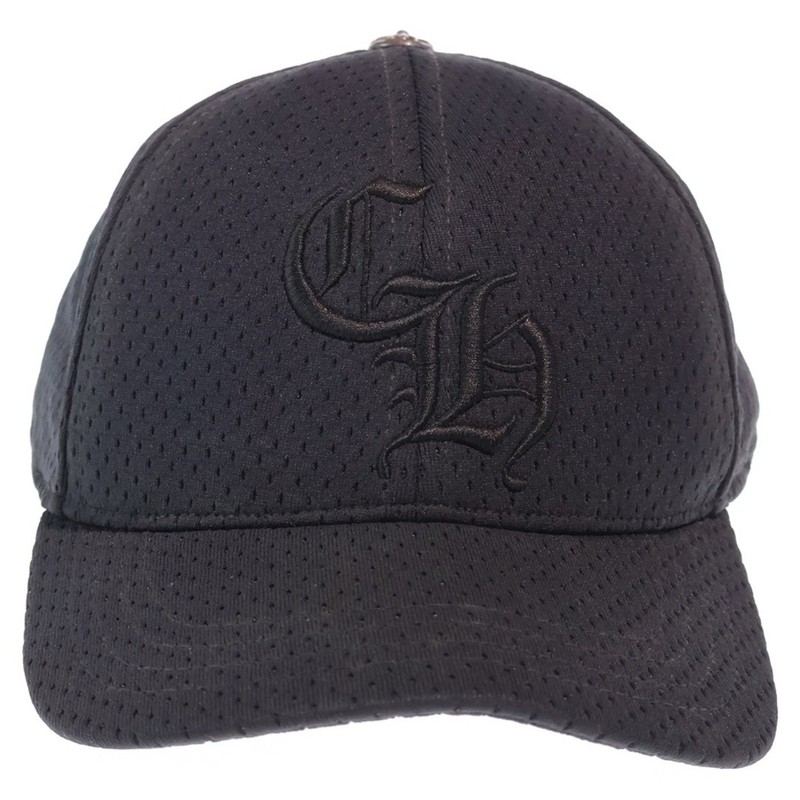 CHROME HEARTS MESH CAP CH Logo Embroidered Baseball Hat Black Used 9b4d84861874f gallery