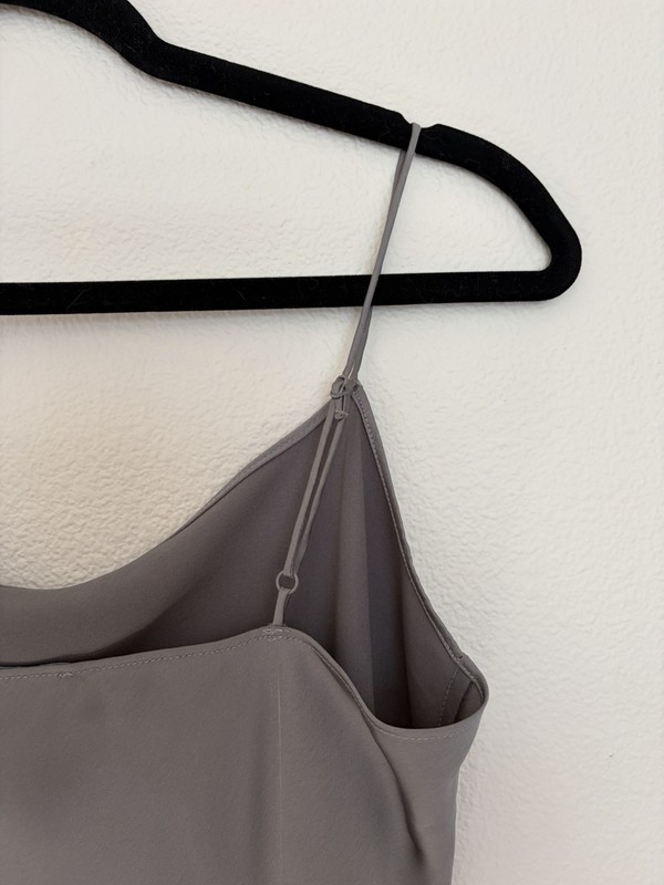 J.CREW Gwyneth Silver Gray Satin Slip Dress Sz 0 XS EUC Quiet Lux 90s Minimalism gallery