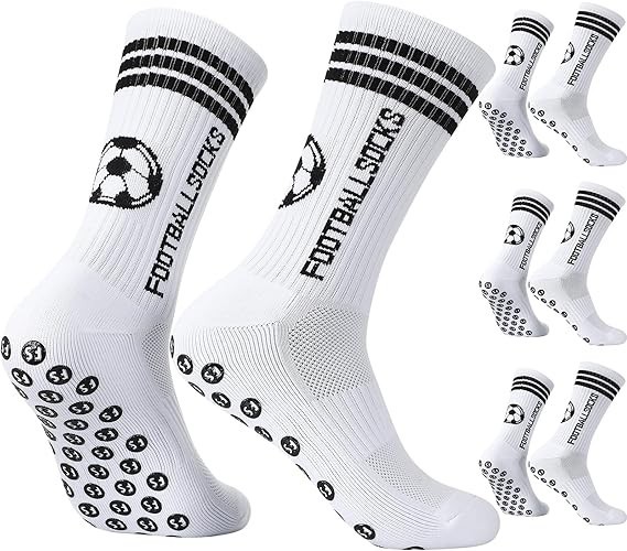 3 pares de calcetines de futbol antideslizantes para hombre
