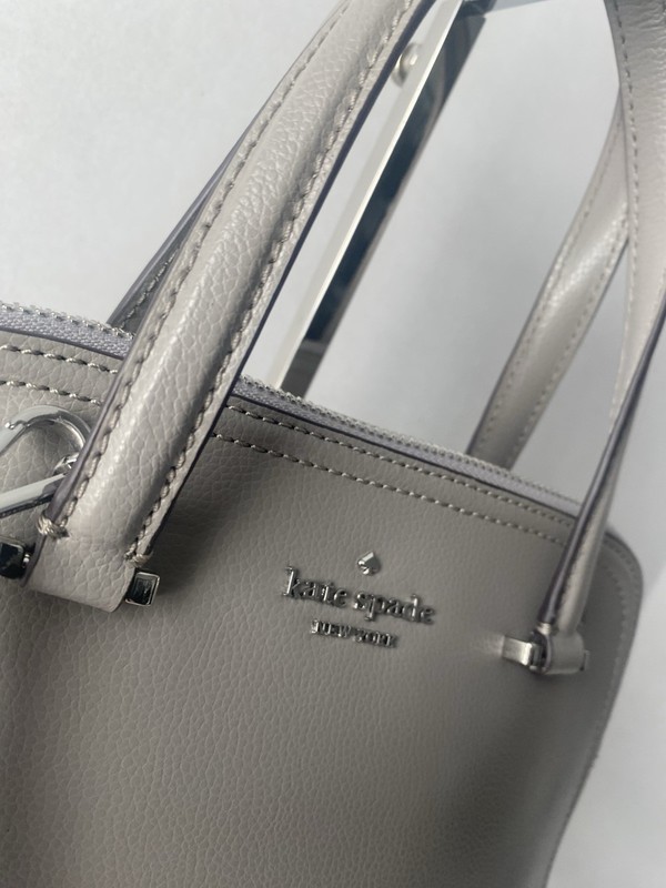Kate Spade Leather Dome Crossbody Shoulder Bag Tote Gray gallery