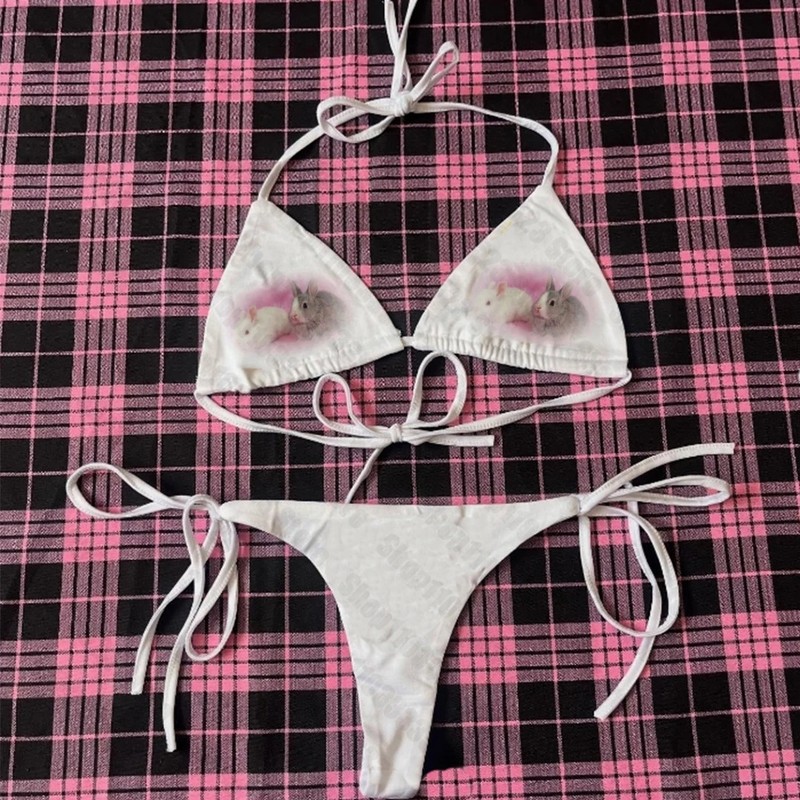 90s Aesthetic bikini swimm Bathing Suitit Women bikini Gothic Punk Y2k Style Pri
