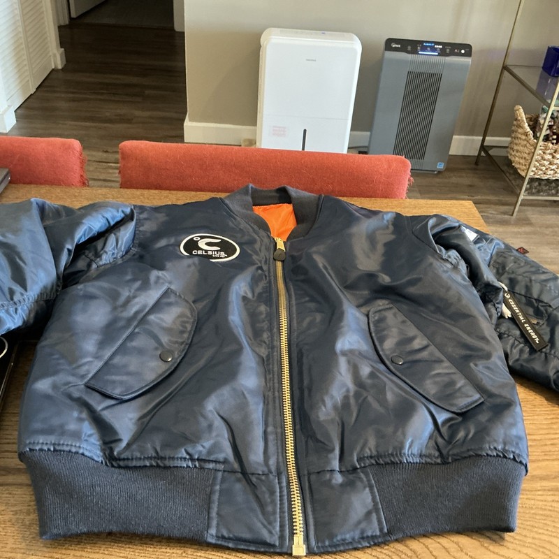 Celsius Energy Drinks Rothco MA-1 Flight Jacket – Mens-Navy Blue – Small – NWOT
