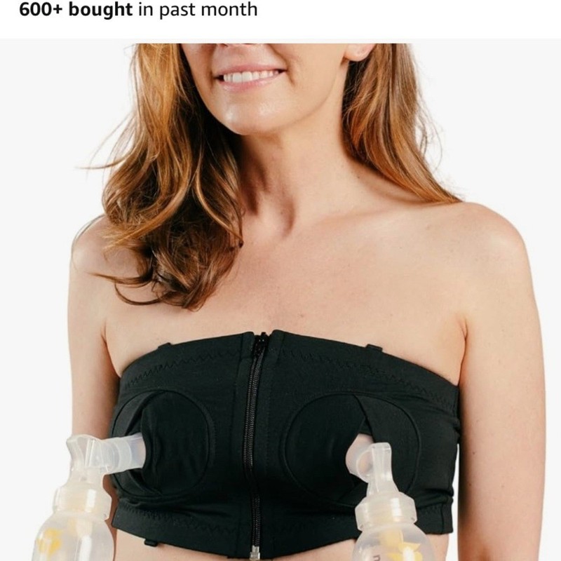Simple Wishes Hands Breastpump Bra Black, Size L-Plus