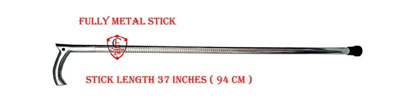 Steeliness Steel Aluminum Tactical Walking Cane The Remarkable V Handle Handmade gallery
