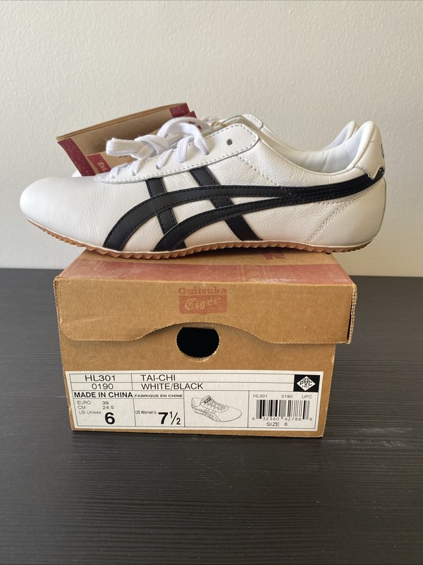 Onitsuka Tiger Tai Chi Unisex Men Size 6 Women’s 7.5 White /Black HL301 0190 gallery
