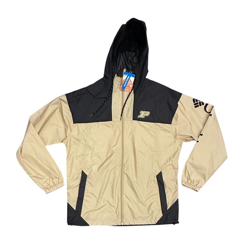 Purdue Boilermakers Columbia Windbreaker Mens Large Flash Challenger II **NEW**