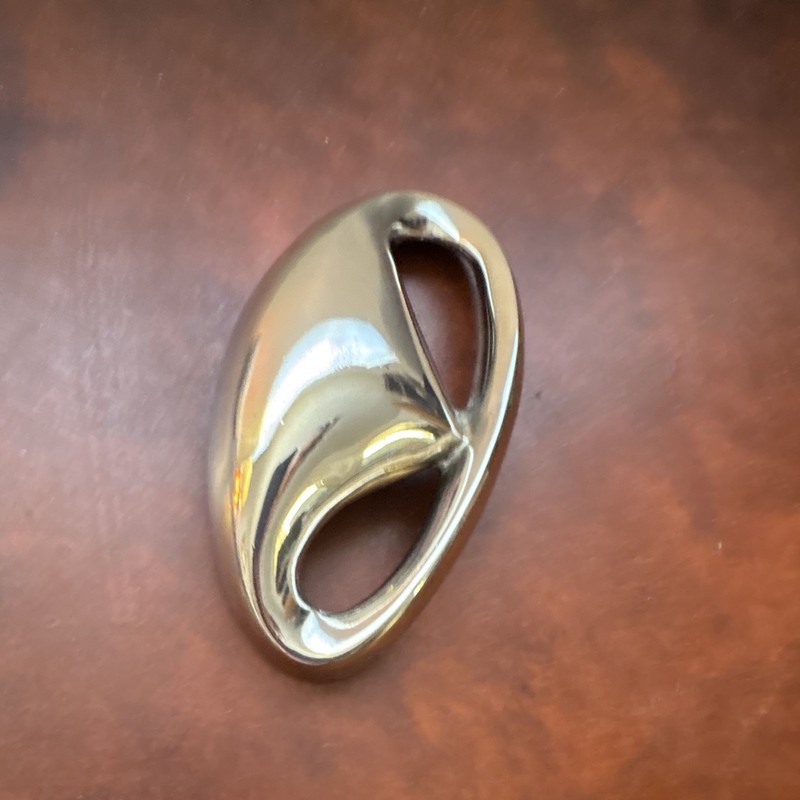 Patricia Von Musulin 1982 silver-toned brass belt buckle/Calderon gallery