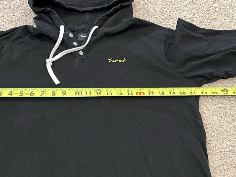 Diamond Supply Co Black Hoodie Mens XL Mens Streetwear Embroidered gallery