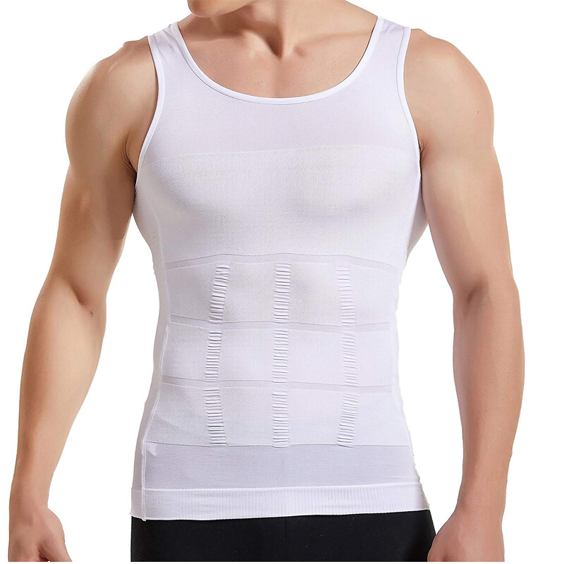 Men Body Slimming Tummy Shaper Underwear Shapewear Shirt Waist Girdle Shirt Vest gallery